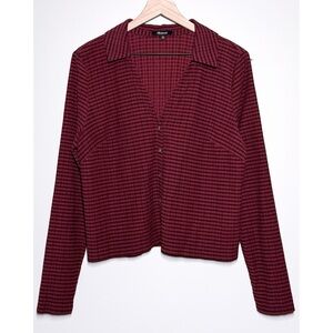 Madewell Textured Long Sleeve Button Blouse Shirt Women’s Size XL